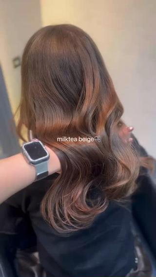 ブリーチ1回で作るmilktea beige 