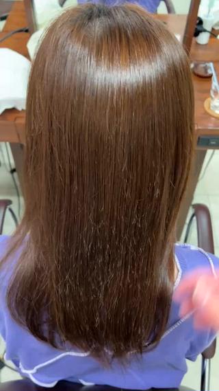 透明感カラー✨ 縮毛矯正のヘアスタイル