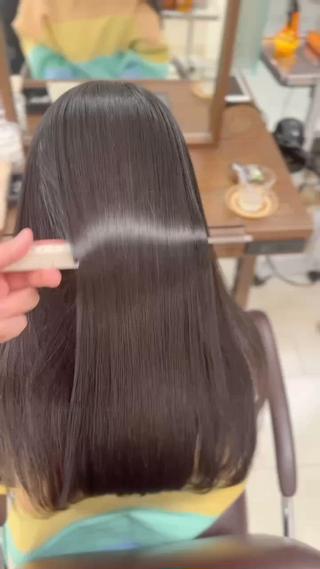 透明感カラー✨ 縮毛矯正のヘアスタイル