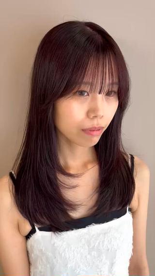 セミロング レイヤー/韓国/艶髪 /タカマサのヘアスタイル
