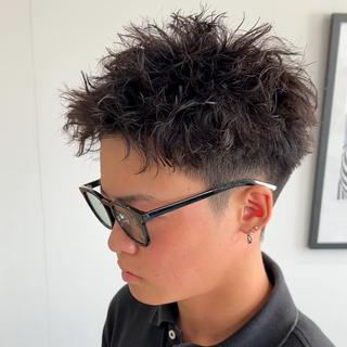 新潟　メンズパーマ　メンズショート　スパイキーショート　ショートパーマ　短髪 