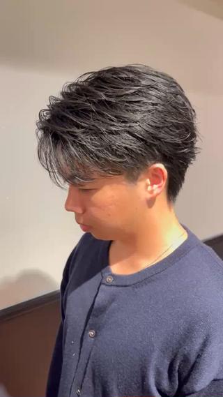 ミディアム メンズ シフト赤坂店所属・濵田 蘭のヘアスタイル