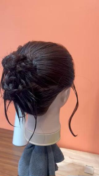 ミディアム ヘアアレンジ 佐藤 光華/カラーモデルのヘアスタイル