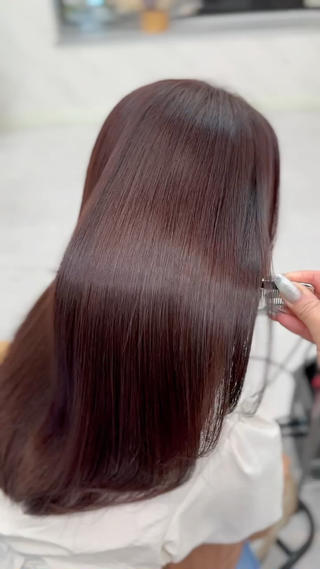 ロング カラー 縮毛矯正×ボブ💎 髪質改善/木下のヘアスタイル