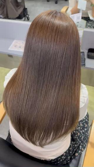 ロング カラー 髪質改善🩵縮毛矯正 代々木/木下のヘアスタイル