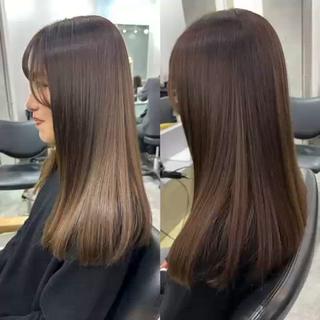 ロング 髪質改善🩵縮毛矯正 代々木/木下のヘアスタイル