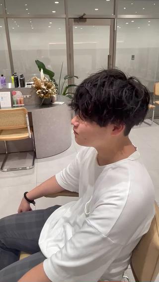 ショート パーマ メンズ Ken 曲がる縮毛矯正/韓国のヘアスタイル