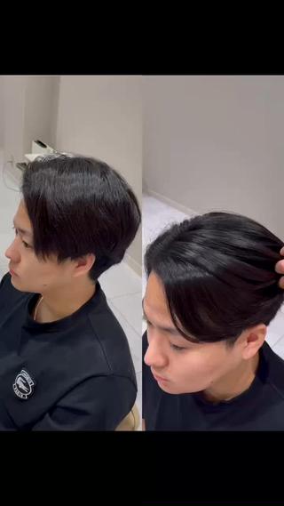ショート パーマ メンズ Ken 縮毛矯正/韓国風ヘアのヘアスタイル