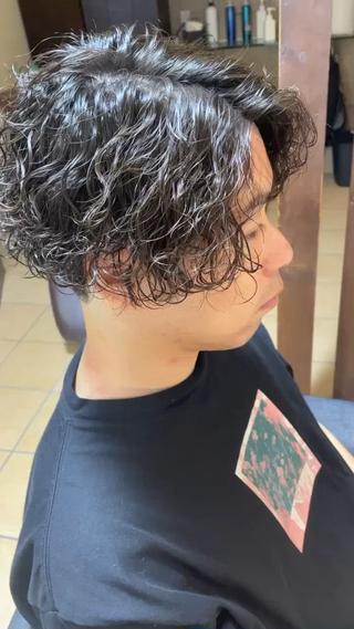 #メンズ波巻きパーマ 