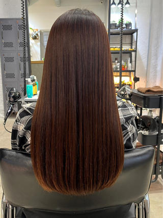 ロング 縮毛矯正/酸性 おかにわみりのヘアスタイル