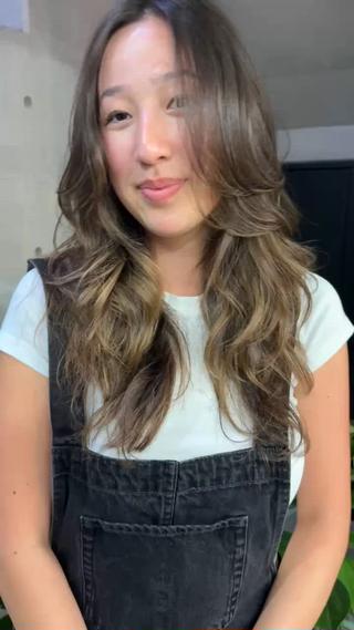 ロング レイヤーカット\ウル フ　chinatsuのヘアスタイル