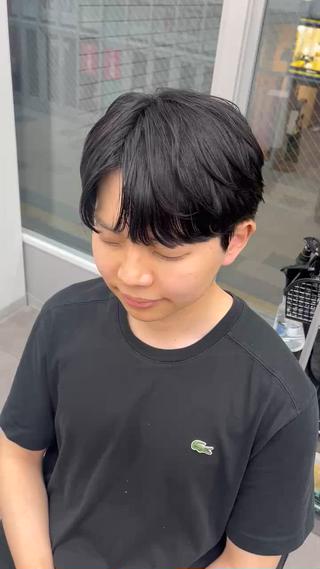 コリアンバングカットパーマ 