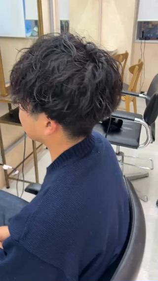 ゆるめ波巻きパーマ 