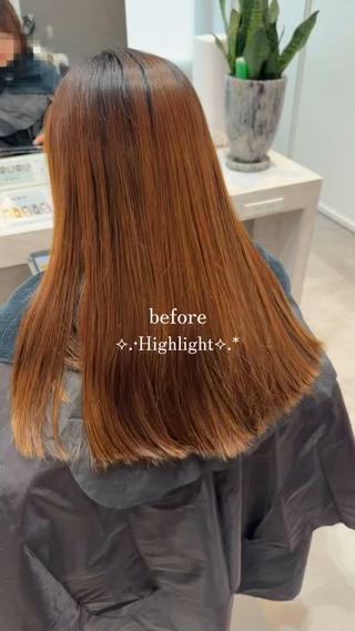 ロング カラー 岡田 詠のヘアスタイル