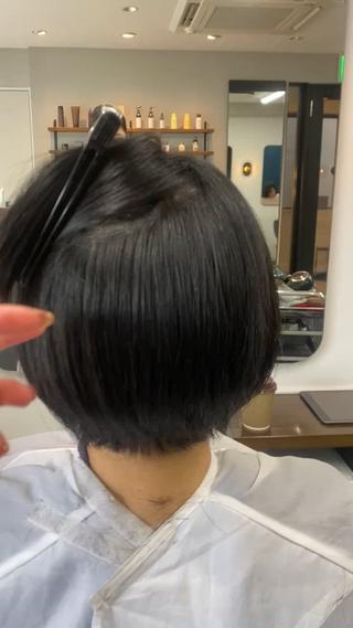 ショートなのにピンピンしない！柔らかくて自然な憧れストレートヘアに！♪
 