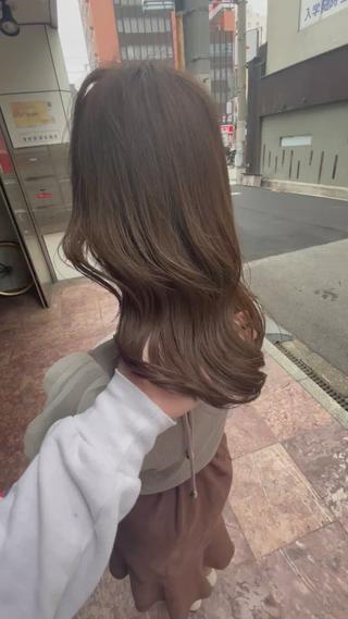 セミロング カラー olino 【オリノ】西田辺のヘアスタイル