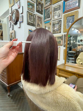 チェリーブラウン
ワンカラー+髪質改善