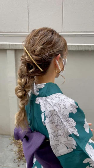 ヘアアレンジ yumemiレイヤー ‎✴︎ 透明感カラーのヘアスタイル