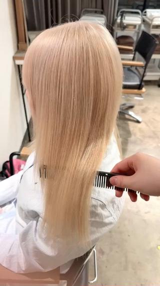 ロング カラー 🫧ブリーチ/透明感 カラー/メンズ/みきのヘアスタイル