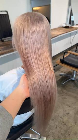 ロング カラー 🫧ブリーチ/透明感 カラー/メンズ/みきのヘアスタイル