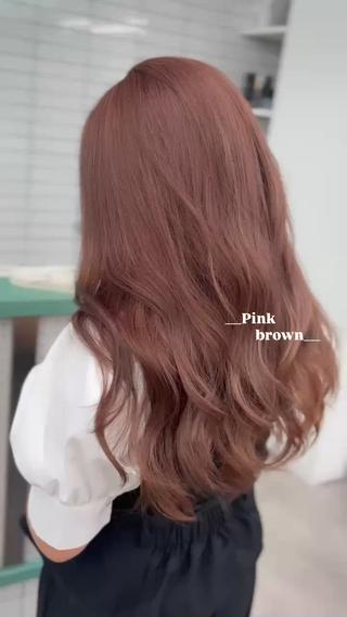1ブリーチ履歴をリタッチだけで繋げたpink brown 