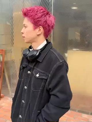 ピンクヘアカラー 
