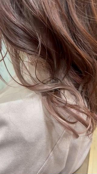 ライラックピンクラベンダーにピンクベージュのインナー 