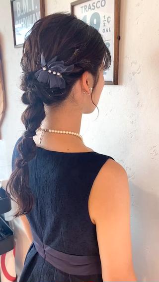 セミロング 酸性ストレート/ブリ ーチなしWカラー河本のヘアスタイル