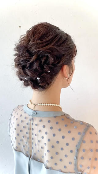 ヘアアレンジ 酸性ストレート/ブリ ーチなしWカラー河本のヘアスタイル