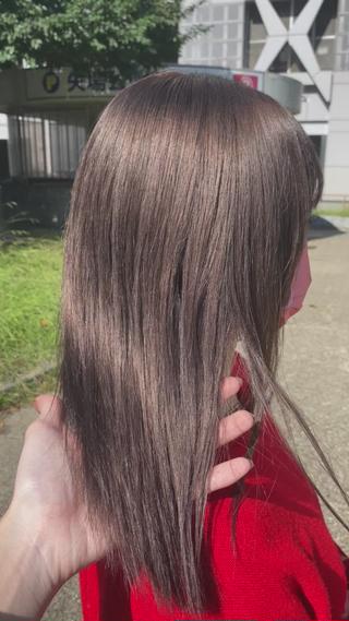 艶々のグレージュに変身 