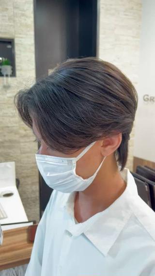 毛流れセンターパート×ウルフ