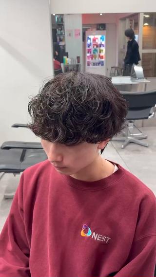 パーマ メンズ 【毎朝セット3分】 メンズパーマ　真人のヘアスタイル