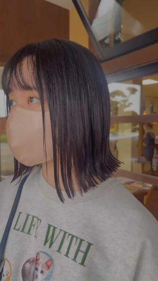 軽めのボブスタイルです！10/7空きありますのでぜひご来店ください 