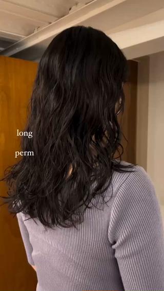 ロング パーマ 似合わせパーマ 🌼カンナのヘアスタイル