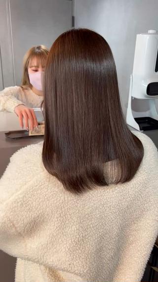 セミロング ボブ/髪質改善/ ミディアム/浅川俊輝のヘアスタイル