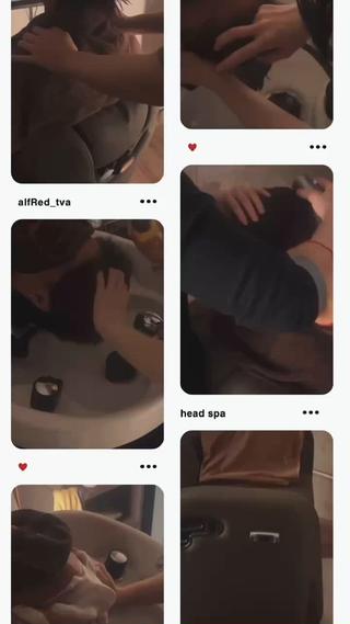 ヘッドスパ施術中の様子をまとめました