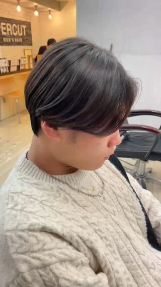 カット+ニュアンスパーマ
毛流れセンターパート