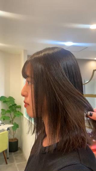 ミディアム ボブ 西宮北口/みなみのヘアスタイル