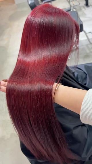 rich red / 髪質改善 