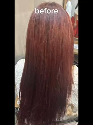 癖毛の方、広がりやすい方、髪質改善で癖や広がりを抑えてなおかつカラーも一緒にできます。
とても人気のメニューとなっております 