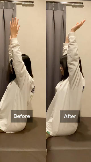 ずっしり重たい肩こり肩甲骨の可動域を上げるだけで腕が軽く上がる
