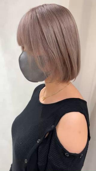 ミルクティーベージュ×ボブ♡ 