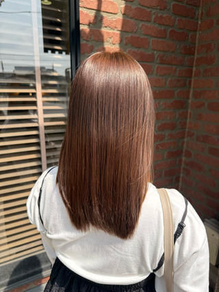 セミロング カラー 中田 こころのヘアスタイル