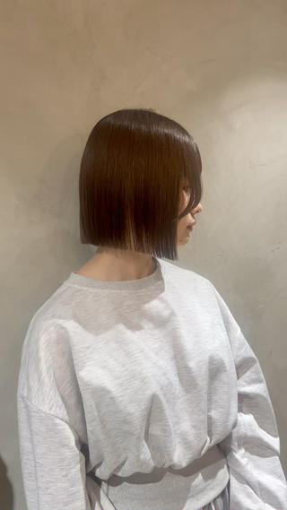 切りっぱなしボブⅹ 縮毛矯正 