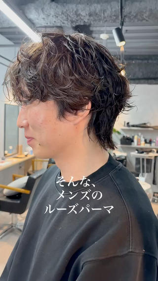 ミディアム パーマ メンズ 小山洋次/阪急茨木/ 透明感カラーショートのヘアスタイル