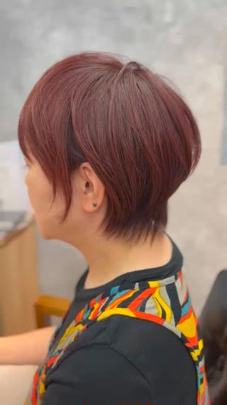 ショート 小山洋次/阪急茨木/ 透明感カラーショートのヘアスタイル