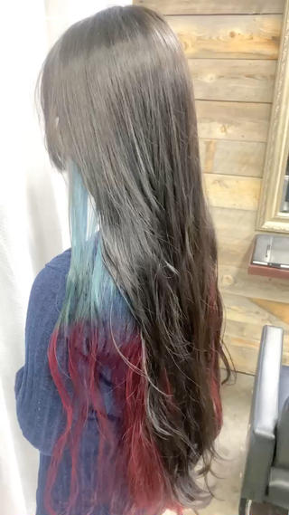 ペールブルー×レッド