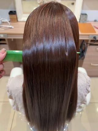 ロング パーマ 透明感カラー 🫧 ほのみのヘアスタイル