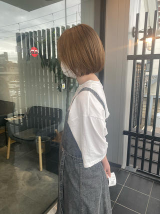 ダブルカラーでミルクティーベージュに 