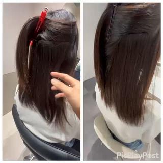 髪質改善縮毛矯正
内側もしっかり伸ばします 